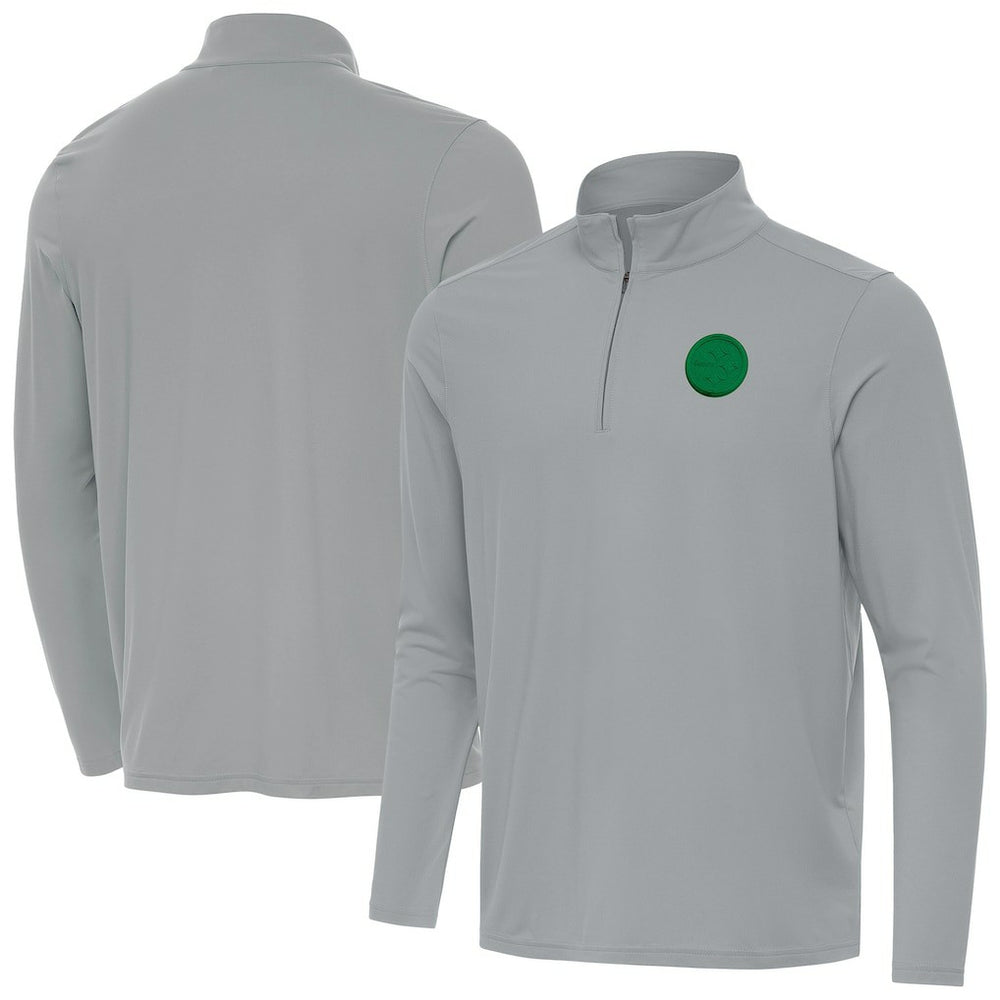 Antigua St Patrick Day Intent Quarter-Zip Pullover Top - Pittsburgh Steelers Pullover
