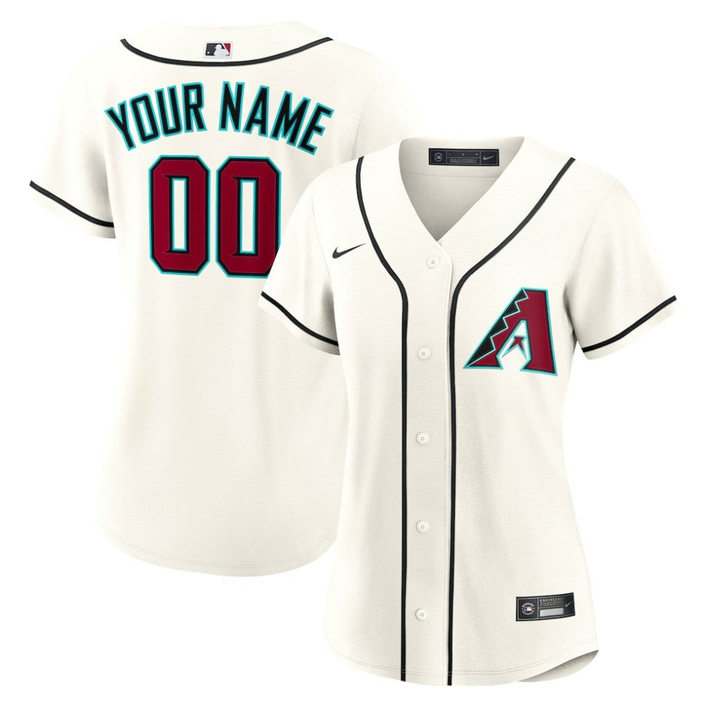 Cream Arizona Diamondbacks Nike Women's Home Custom Replica 2.0 Jersey