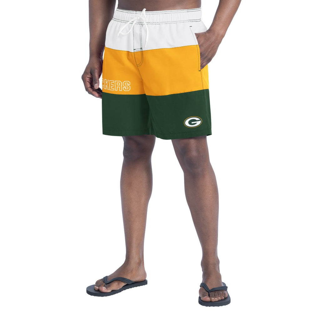 G-III Sports by Carl Banks Sunrise Volley Swim Shorts - Green Bay Packers Shorts