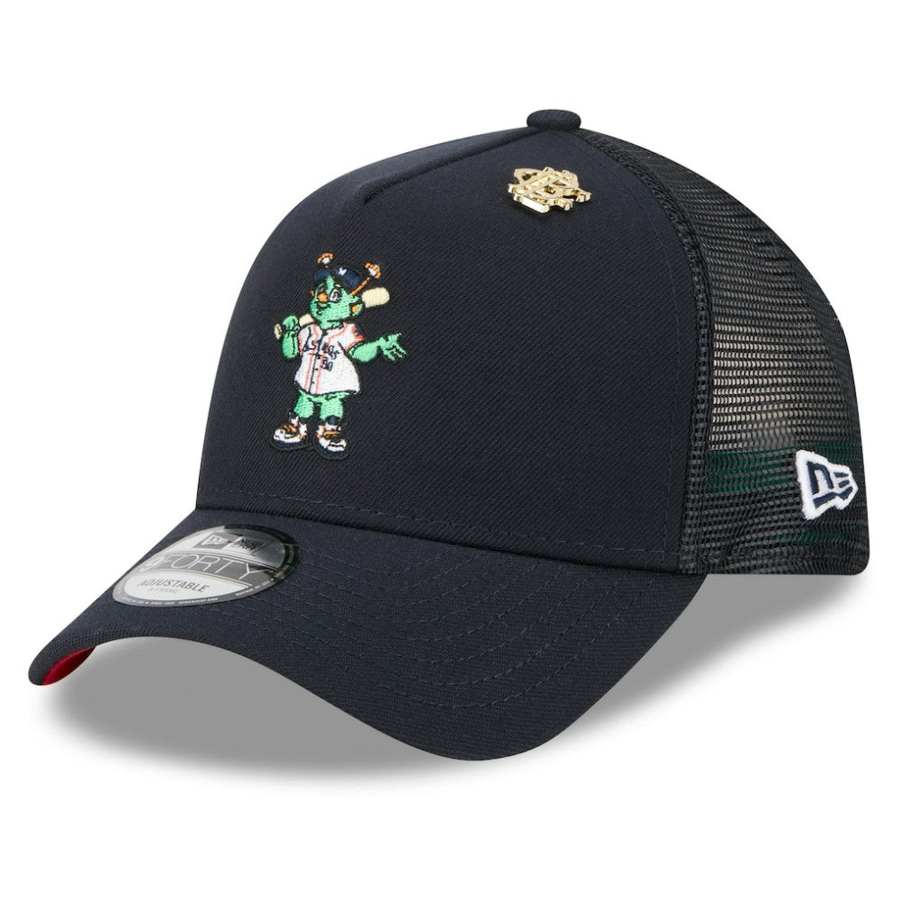 Navy Houston Astros New Era 2025 Big League Chew A-Frame 9FORTY Adjustable Trucker Hat