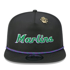 Black Miami Marlins New Era 2025 Big League Chew Golfer Snapback Hat