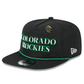 Black Colorado Rockies New Era 2025 Big League Chew Golfer Snapback Hat