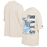Cream Tampa Bay Rays New Era Cooperstown Collection Oversized Throwback Distressed T-Shirt