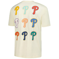 Cream Philadelphia Phillies New Era Ransom Note Oversized T-Shirt