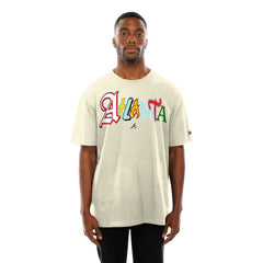 Cream Atlanta Braves New Era Ransom Note Oversized T-Shirt