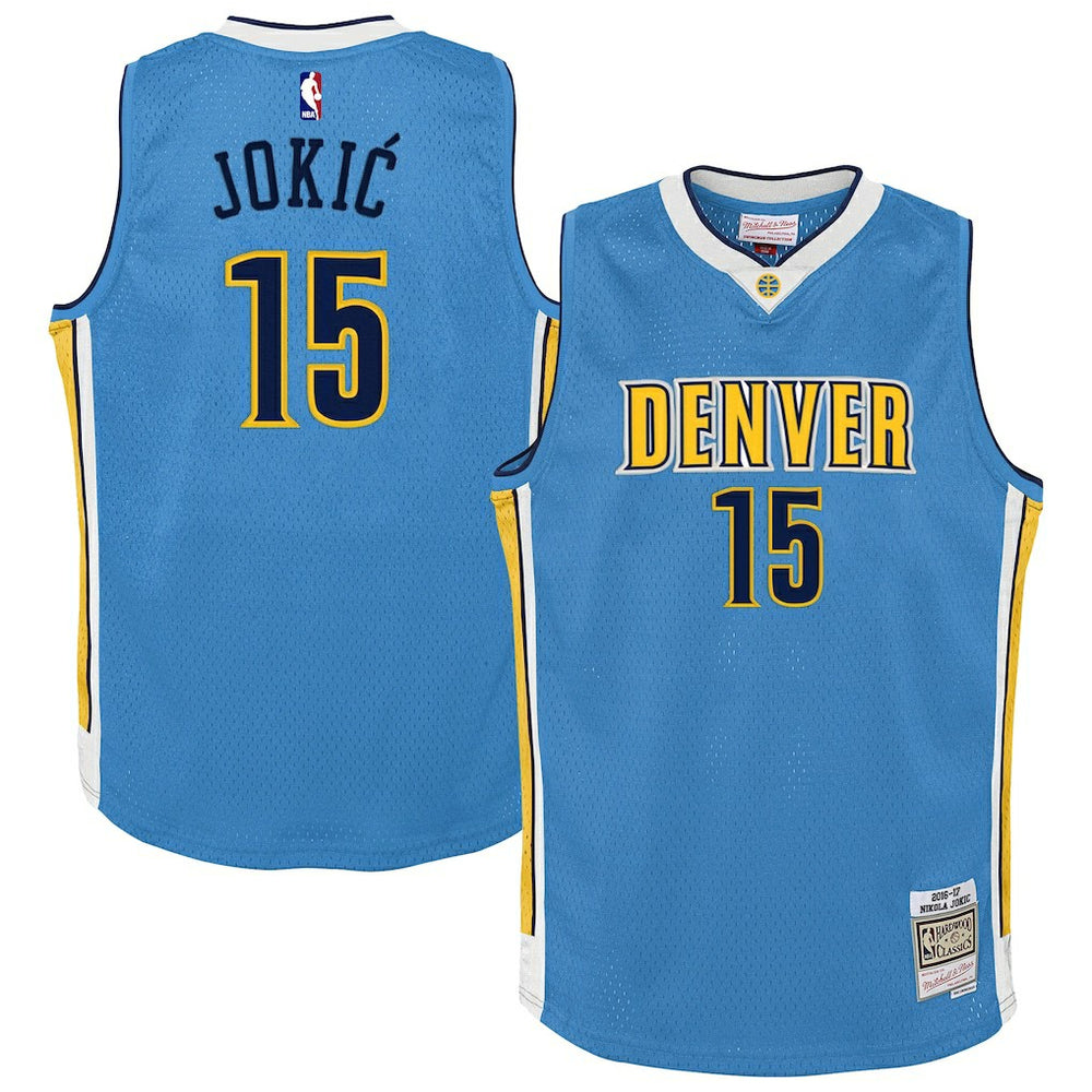 Mitchell & Ness Nikola Jokic Denver Nuggets Youth 2016/17 Hardwood Classics Swingman Jersey sale