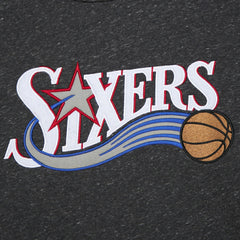Philadelphia 76ers Hardwood Classics Blackout Collection Snow Washed Pullover Sweatshirt