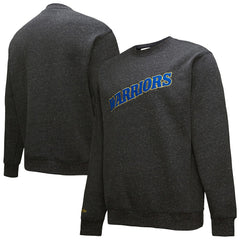 Mitchell & Ness Golden State Warriors Black Out Collection Snow Washed Vintage Logo Pullover Sweatshirt sale