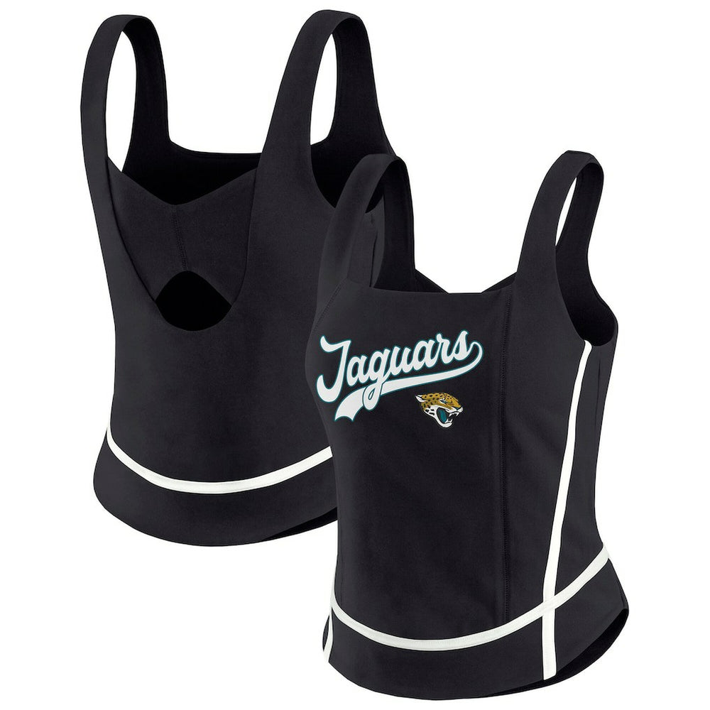 WEAR by Erin Andrews Women's Square Neck Tank Top - Jacksonville Jaguars Tops