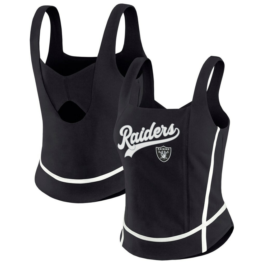 WEAR by Erin Andrews Women's Square Neck Tank Top - Las Vegas Raiders Tops