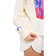 Cream New York Mets Terez Women's Technicolor Oversized Pullover Sweatshirt