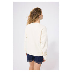Cream Chicago Cubs Terez Women's Technicolor Oversized Pullover Sweatshirt