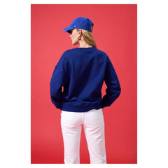 Navy Chicago Cubs Terez Women's Oversized Gemstone Logo Sweatshirt