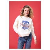 Cream Philadelphia Phillies Terez Women's Oversized Gemstone Logo Sweatshirt