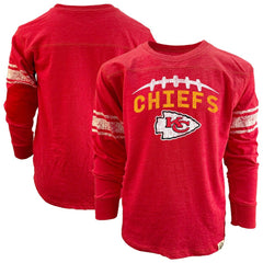 Wes & Willy Youth Football Long Sleeve T-Shirt - Kansas City Chiefs T-shirts