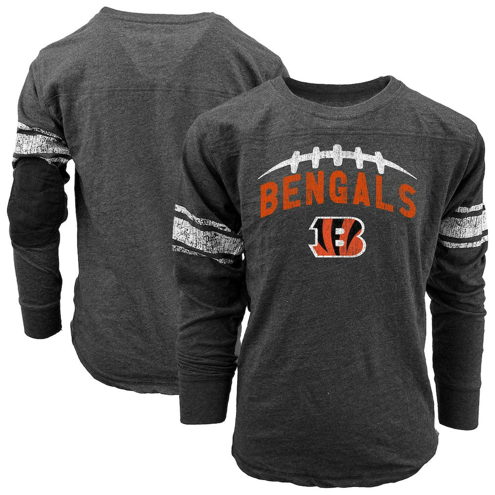 Wes & Willy Youth Football Long Sleeve T-Shirt - Cincinnati Bengals T-shirts