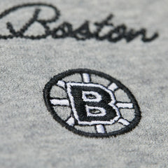 NHL Boston Bruins Mitchell & Ness Women's Logo Lightweight Pullover Sweatshirt