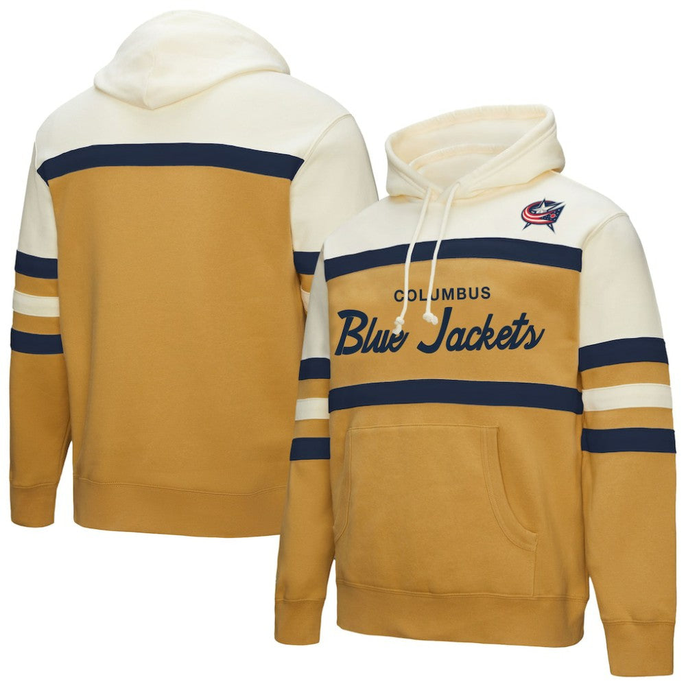 NHL Columbus Blue Jackets Mitchell & Ness Head Coach Pullover Hoodie