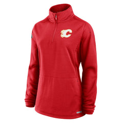 NHL Calgary Flames Fanatics Women's Authentic Pro Rink Quarter-Zip Pullover