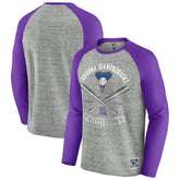 Heather Gray Arizona Diamondbacks Darius Rucker Collection by Fanatics Raw Edge Raglan Long Sleeve Baseball T-Shirt