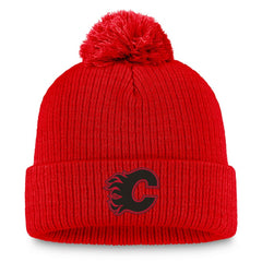 NHL Calgary Flames Fanatics Women's Cuffed Knit Hat with Pom