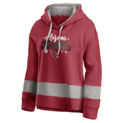 Women's Huddle Up Fundamental Fleece Color Block Pullover Hoodie - Arizona Cardinals Hoodies