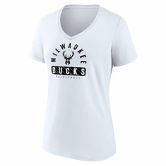 Fanatics Milwaukee Bucks Women's Bench Warmer V-Neck T-Shirt
