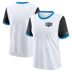 Women's Rewind Ringer Tri-Blend T-Shirt - Carolina Panthers T-shirts