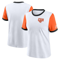 Women's Rewind Ringer Tri-Blend T-Shirt - Cincinnati Bengals T-shirts