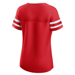 NHL Detroit Red Wings Fanatics Women's Iconic Athena Lace-Up T-Shirt
