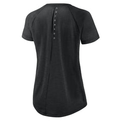 Heather Black Colorado Rockies Nike Women's Summer Breeze Raglan Fashion T-Shirt