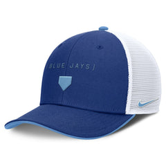 Royal Toronto Blue Jays Nike Rise Diamond Plate Performance Trucker Flex Hat