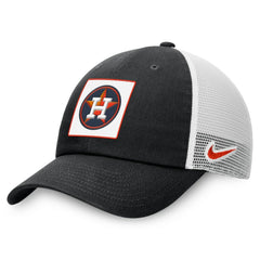 Black Houston Astros Nike Rise Adjustable Trucker Hat