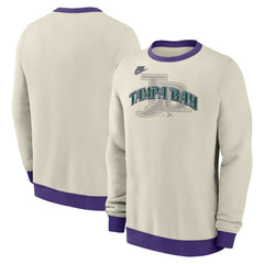 Cream Tampa Bay Rays Nike Cooperstown Collection Fleece Pullover Sweatshirt