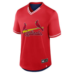 Red St. Louis Cardinals Fanatics Fantastic Finish V-Neck Fashion T-Shirt