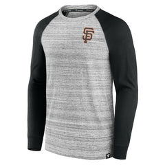 Gray/Black San Francisco Giants Fanatics Iconic Streaky Raglan Long Sleeve T-Shirt