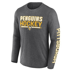 NHL Pittsburgh Penguins Fanatics Sweep Iconic Synthetic Long Sleeve T-Shirt
