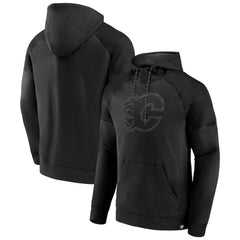 NHL Calgary Flames Fanatics Black Ice Defender Raglan Pullover Hoodie