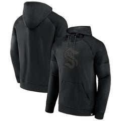 NHL Seattle Kraken Fanatics Black Ice Defender Raglan Pullover Hoodie