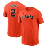 Orange Willy Adames San Francisco Giants Nike Fuse Name & Number T-Shirt