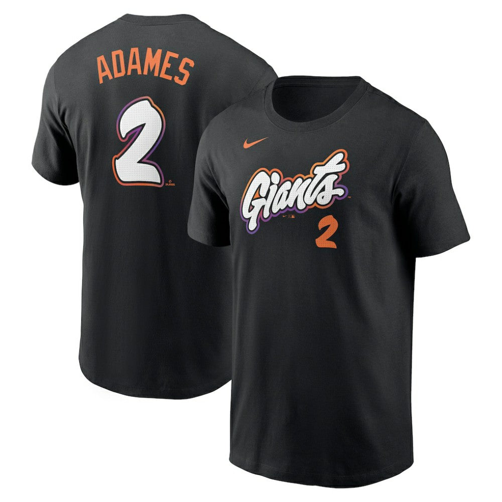 Black Willy Adames San Francisco Giants Nike 2025 City Connect Fuse Name & Number T-Shirt