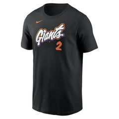 Black Willy Adames San Francisco Giants Nike 2025 City Connect Fuse Name & Number T-Shirt