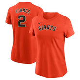 Orange Willy Adames San Francisco Giants Nike Women's Cooperstown Collection Fuse Name & Number T-Shirt