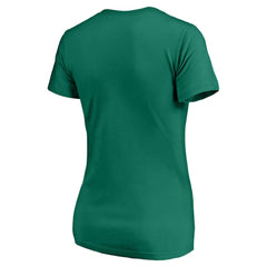Kelly Green Los Angeles Dodgers Profile Women's Plus Size Celtic V-Neck T-Shirt