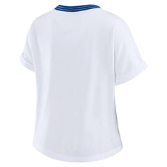 WEAR by Erin Andrews Women's Cropped Center Stripe Dolman T-Shirt - Seattle Seahawks T-shirts