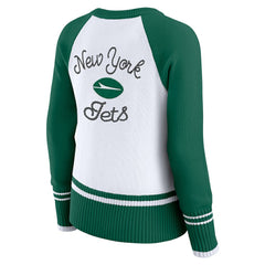 WEAR by Erin Andrews Women's Colorblock Raglan Sweater - New York Jets