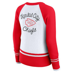 WEAR by Erin Andrews Women's Colorblock Raglan Sweater - Kansas City Chiefs