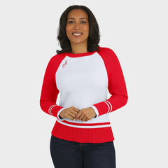 WEAR by Erin Andrews Women's Colorblock Raglan Sweater - Kansas City Chiefs