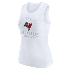 WEAR by Erin Andrews Women's Ribbed Graphic Tank Top - Tampa Bay Buccaneers Tops