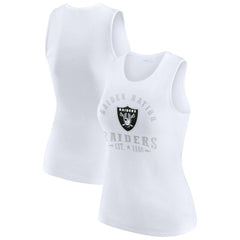 WEAR by Erin Andrews Women's Ribbed Graphic Tank Top - Las Vegas Raiders Tops